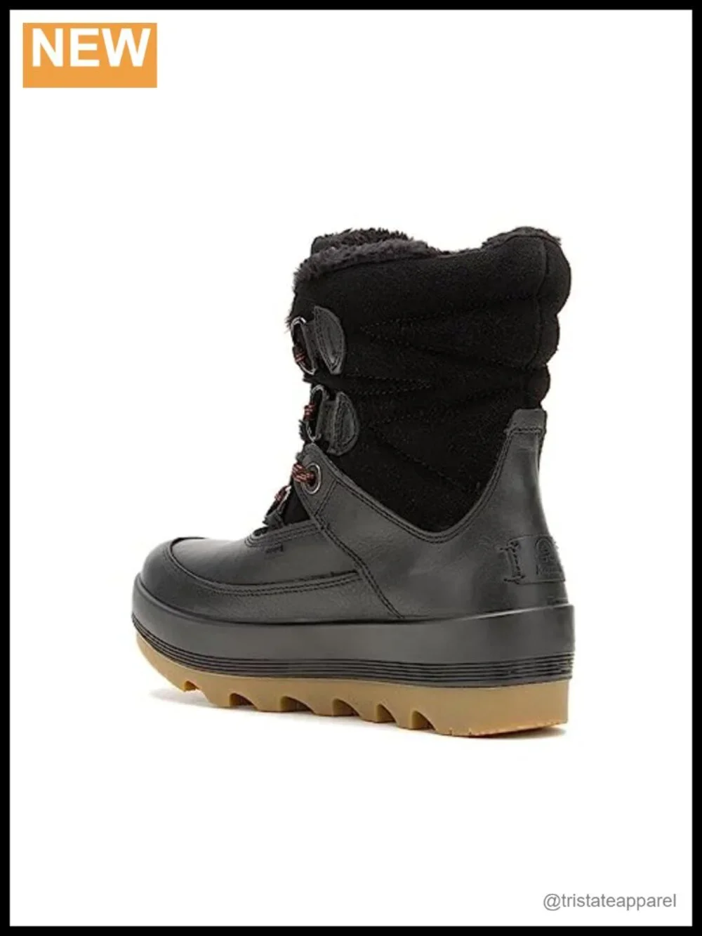 Waterproof Winter Snow Boots Mid Calf Lace Up Suede Leather Warm Insulated